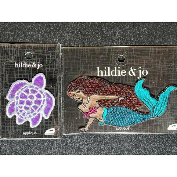 Two Iron on patch's sea turtle and mermaid. Beach/Costal theme - Picture 1 of 3
